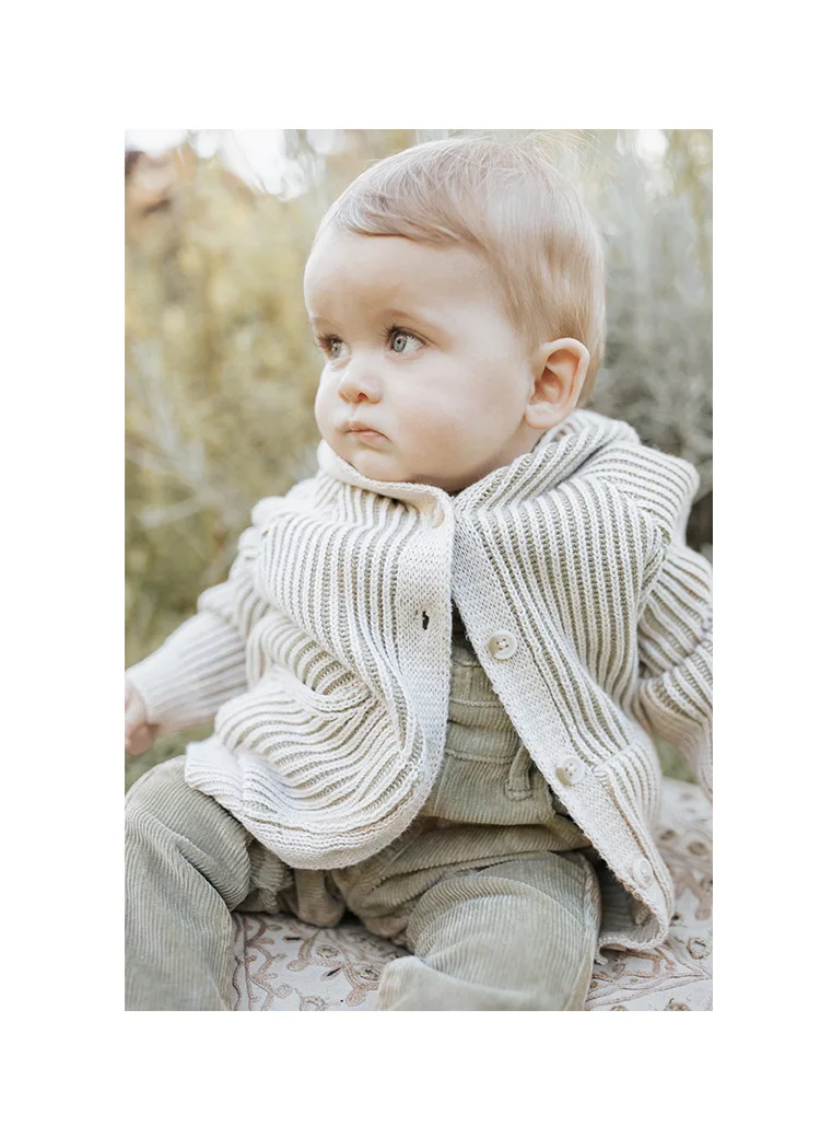 Unisex Knit Cardigan Bear Ears Hoodie Baby Boys Girls Sweater Children Coat Kids Winter Outfits