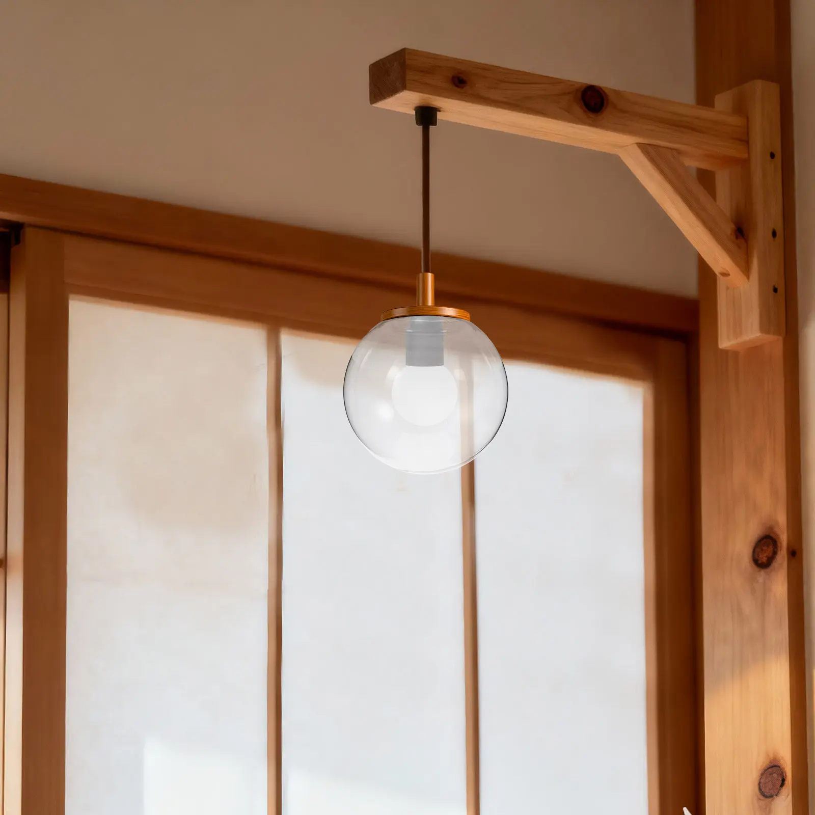 Glass Globe Lamp Shade Replacement Clear Round Sphere Light Cover 15Cm 6 Inch for Pendant Chandelier Bedroom Living Room Dining