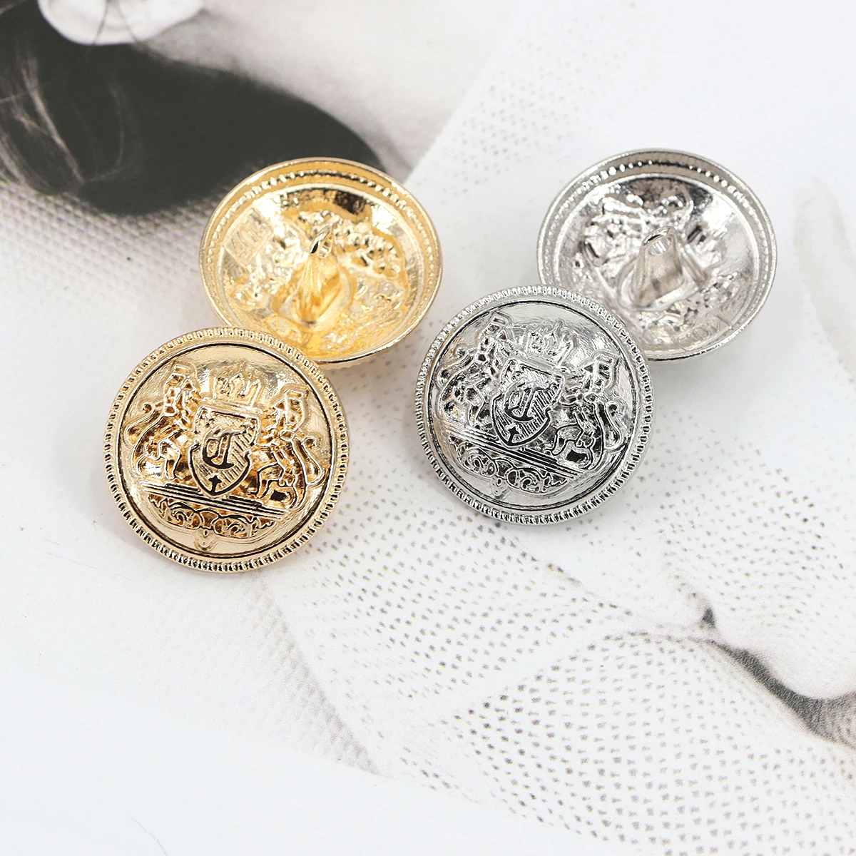 Metal Button Gold Color Sweater Coat Decoration Buttons Accessories DIY 10Pcs/Lot JS-0505