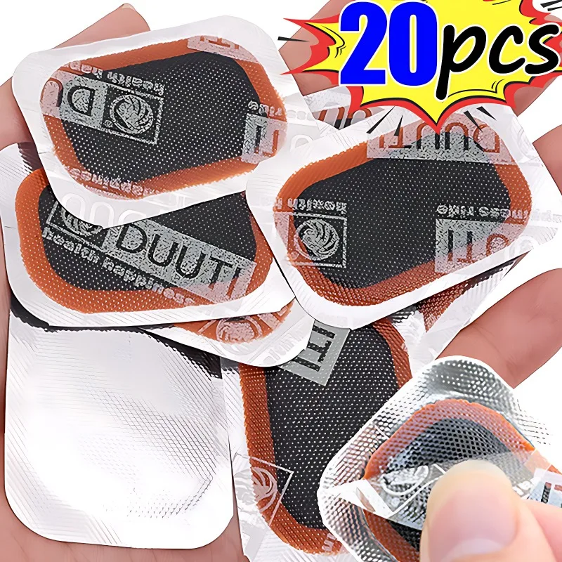 Rubber Puncture Patches Bicycle Tire Tyre Tube Repair Cycle Patch Kit No Glue Bicycle Inner Tube Puncture Repair Accessories