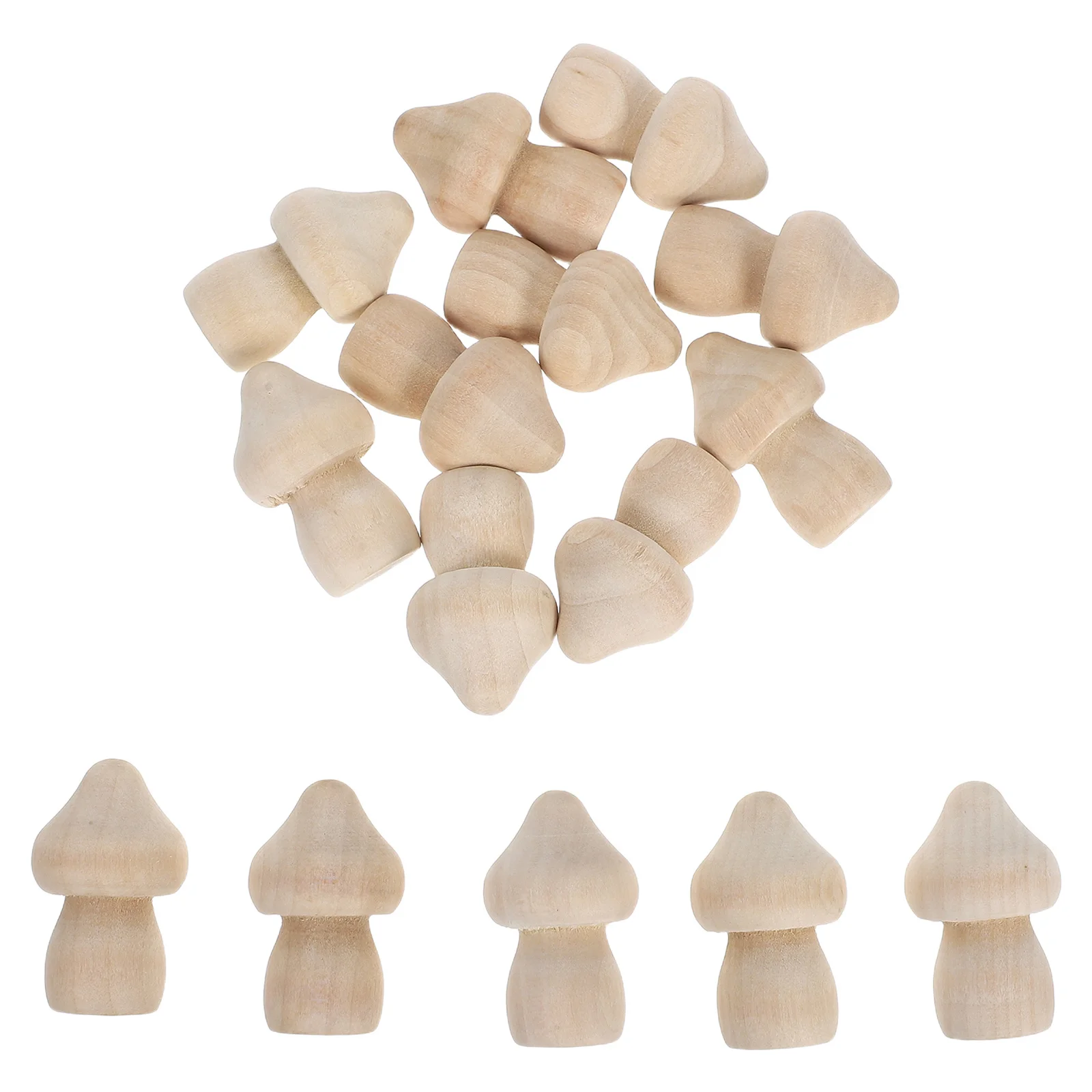 

15Pcs DIY Painting Wooden Mushroom Set Kids Craft Creativity Booster Unfinished Wood Art Decorations DIY Wooden Mushroom