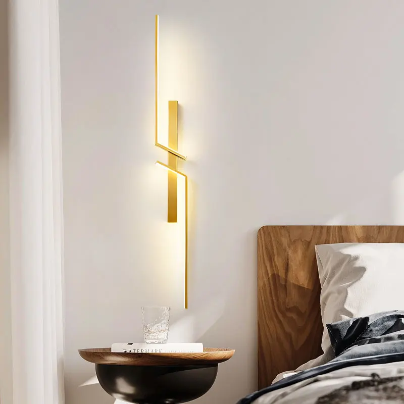 Minimalist Indoor LD Wall Lights Wall Lamps for Bedroom Living Room Black Gold  Interior Wall Sconce Decor for Sofa Background