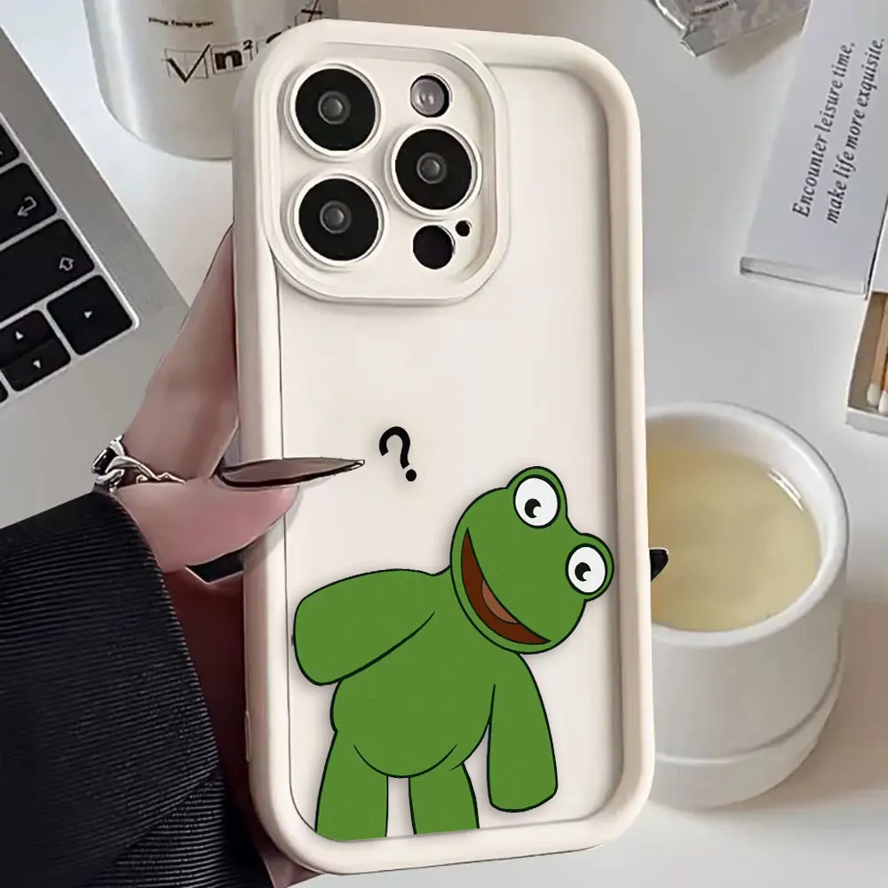 Funda de teléfono de rana con dibujos animados para OPPO, carcasa divertida para A98, A96, A94, A93, A92, A78, A76, A74, A72, A58, A57, A55, A54, A53, A52, A38, A31, 4G, 5G, 2020, 2022