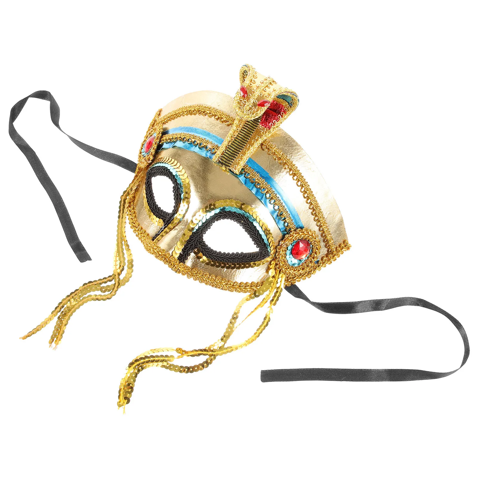 

Egyptian Cobra Headpiece Halloween Mask Half Face Woman Cosplay Party Prop Costume Accessory for Masquerade Festival Halloween