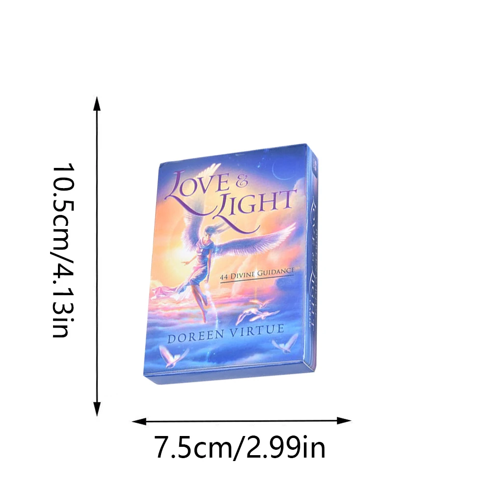 44 PCS Love Light Divine Guidance Oracle Cartas de Tarô Inglês