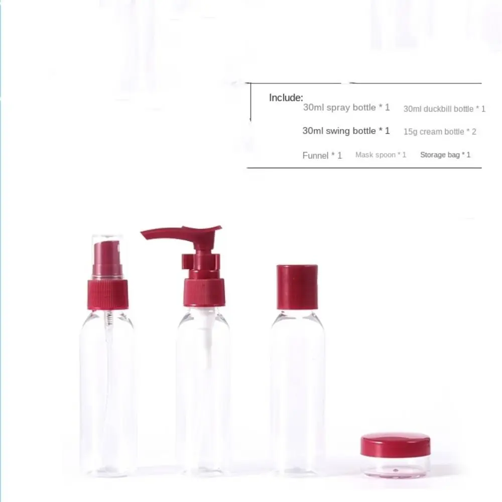 5 قطع/مجموعة من إكسسوارات السفر بالشامبو، زجاجة مستحضرات التجميل القابلة لإعادة الملء، حاوية مكياج للتعبئة الفرعية، زجاجات فارغة