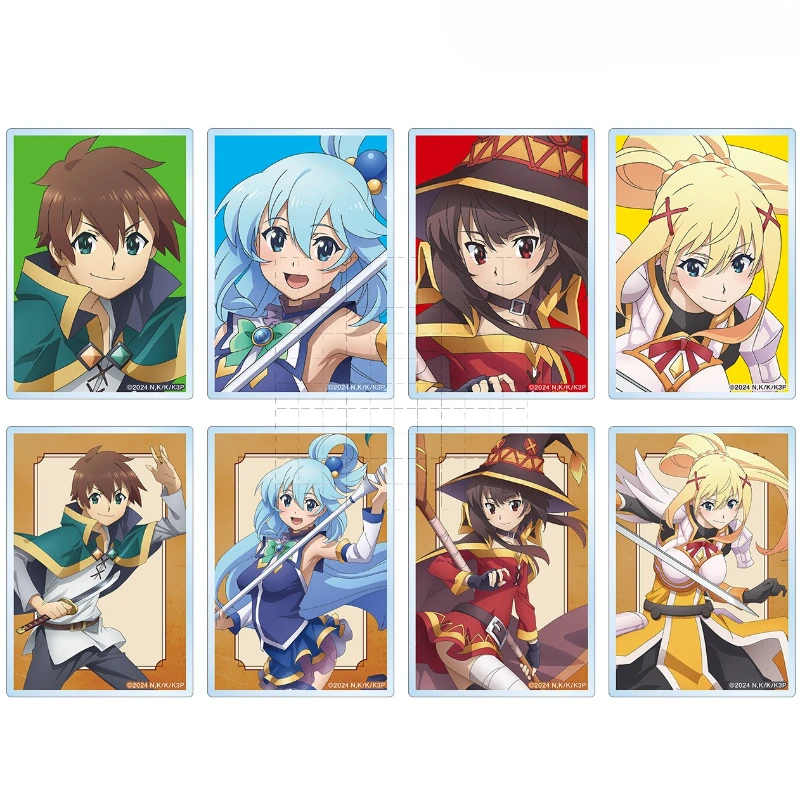 Game Satou Kazuma Aqua Megumin Dukunesu Darkness Yunyun Acrylic Stand Mini Figure Doll Anime Keychain Cosplay Toy Gift