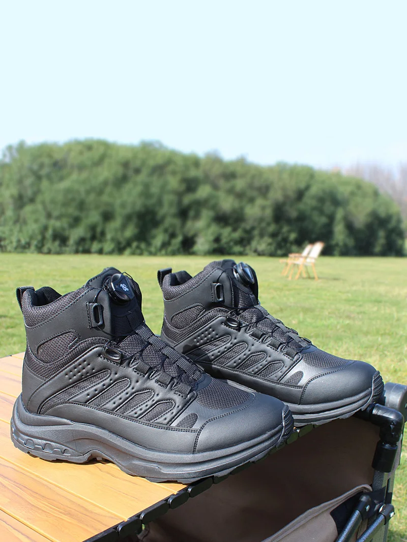 

Ultra-Light High-Top Tactical Boots Men's Securi Training oes Outdoor Rotation Bule Women's Climbing oes Military Sle