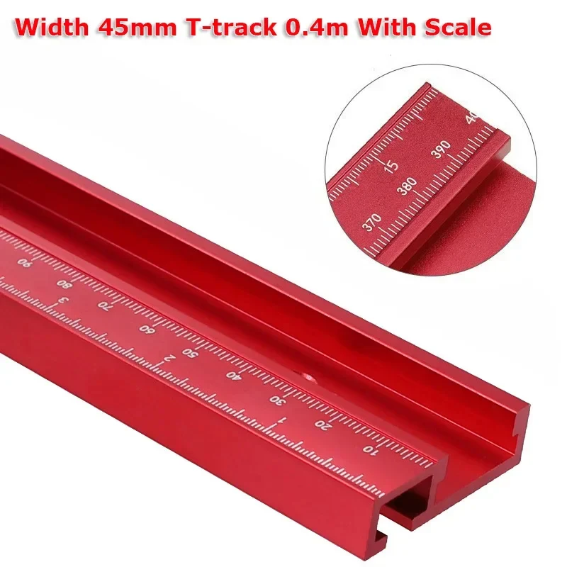 Breite 45 mm Holzbearbeitung DIY Werkzeug Aluminiumlegierung Gehrungsschiene Holzbearbeitung T-Schiene T-Nut für Tischkreissäge Router Tisch – Detail 18
