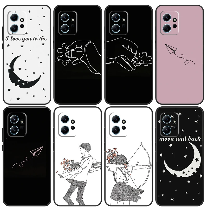 Love Sweet Planes Couple For Xiaomi Redmi Note 12 11 10 9 Pro 9S 10S 11S 12S Phone Case For Redmi 12 9C 10C 12C 13C