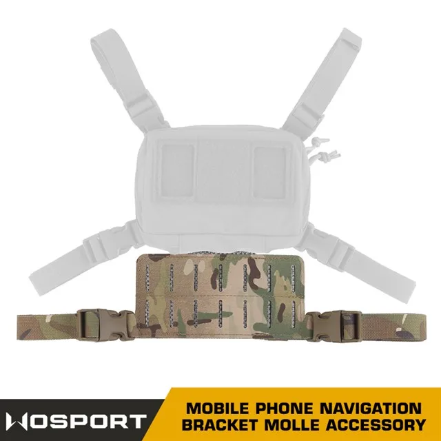 Tactical Chest Mobile Phone Navigation Stand Fixed Mounting MOLLE Underhang Stand Fixed Frame Molle Lower Hanging Accessories