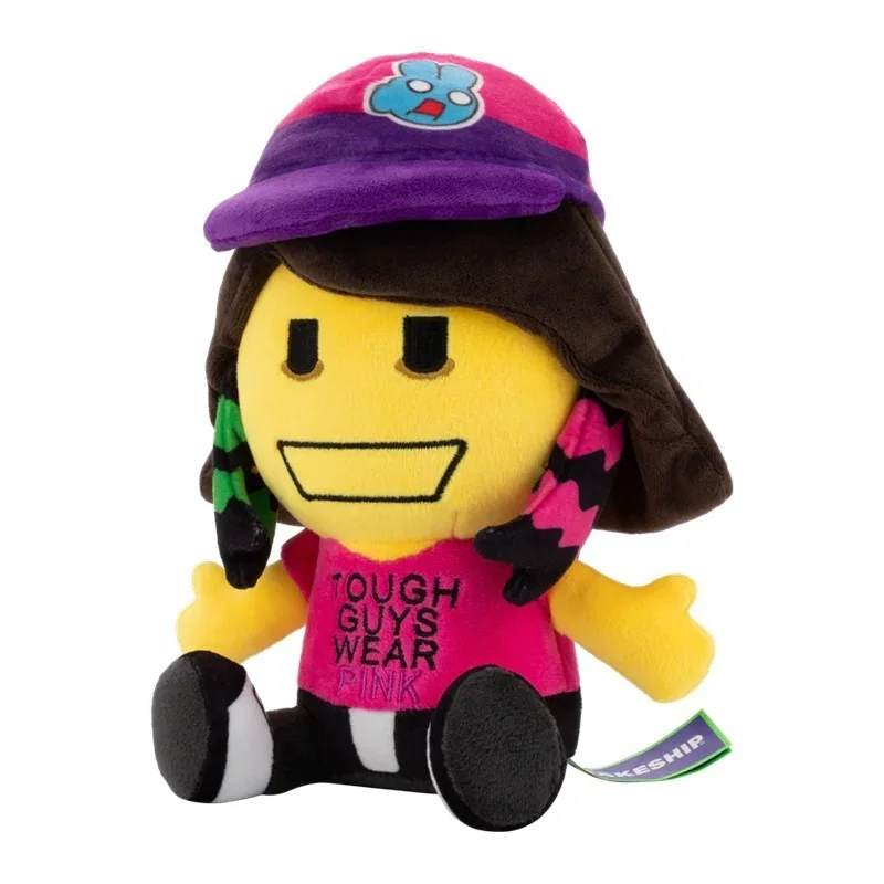 Novo anime caras duras usam brinquedo de pelúcia infectado rosa regretevator pelúcia lampert plushie jogo periférico boneca de pelúcia presentes de aniversário