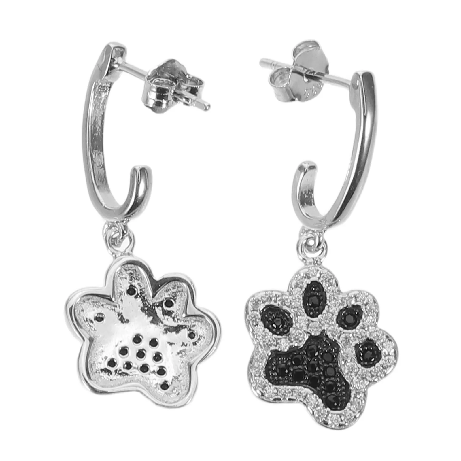 

2pcs 925 Silver Dog Claw Earrings Paw Print Dangle Jewelry For Women Minimalist Animal Claw Studs Hypoallergenic Fashion