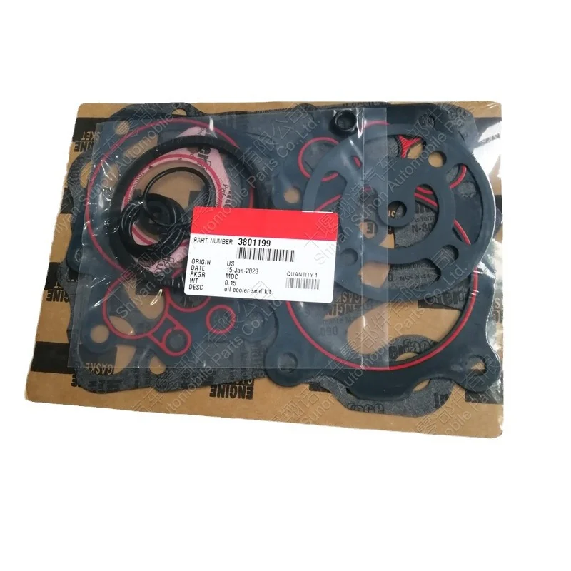 ISG X12 Engine Parts Upper Gasket Kits 3801198 4376140 4376141 3801199 Oil Cooler Repair Kit for Bulldozer