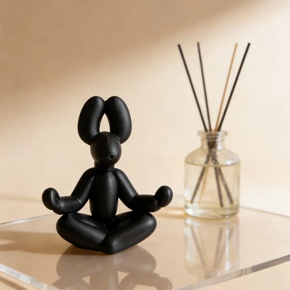 Cute Meditation Balloon Dog Statue Ornament, Playful Little Dog Ornament, Suitable for Living Rooms, Bookshelves Valentine's Day