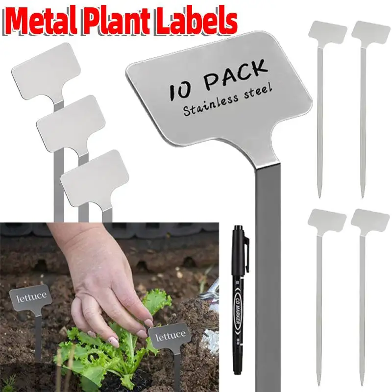 10Pcs Garden Label Markers Weatherproof Garden Stake Tags Planting Gardening Markers for Home Vegetables Flower Seed Greenhouse