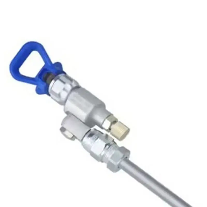 ABYN-Locking Swivel Shutoff Valve 287030 For Airless Paint Sprayers- Anti-Saliva Metal Extension Rod 25Cm, Fits 7/8 Inch Threads