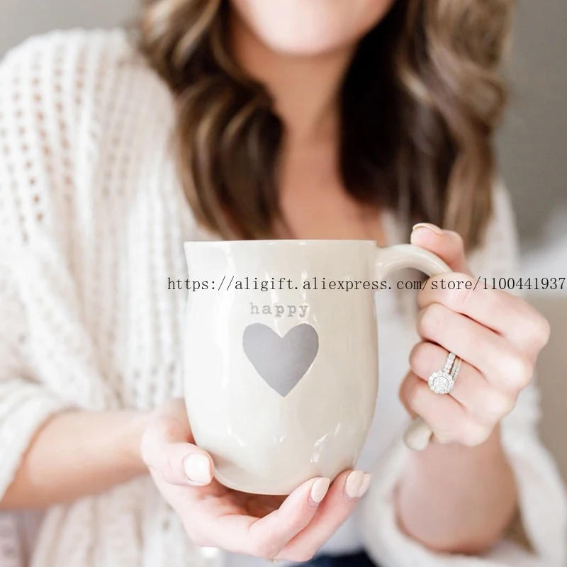 

Creative Handle Design Non-clogging ceramic Mug Handle American Nordic Coffee Cup Water Cup