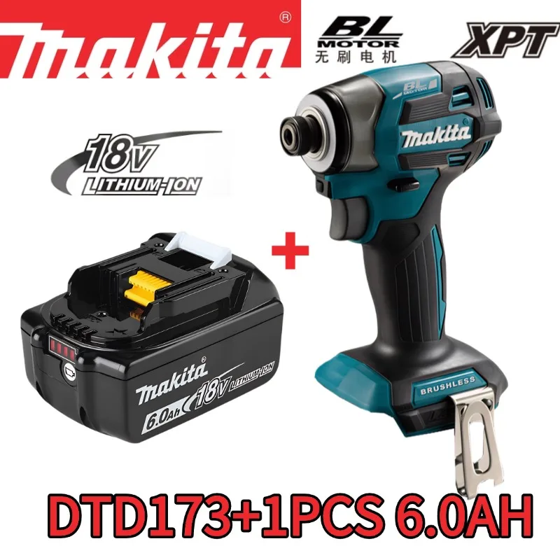 Makita DTD173 18V accuschroevendraaier LXT BL borstelloze motor elektrische boormachine hout/bout/T-modus 180 N·M oplaadbaar elektrisch gereedschap
