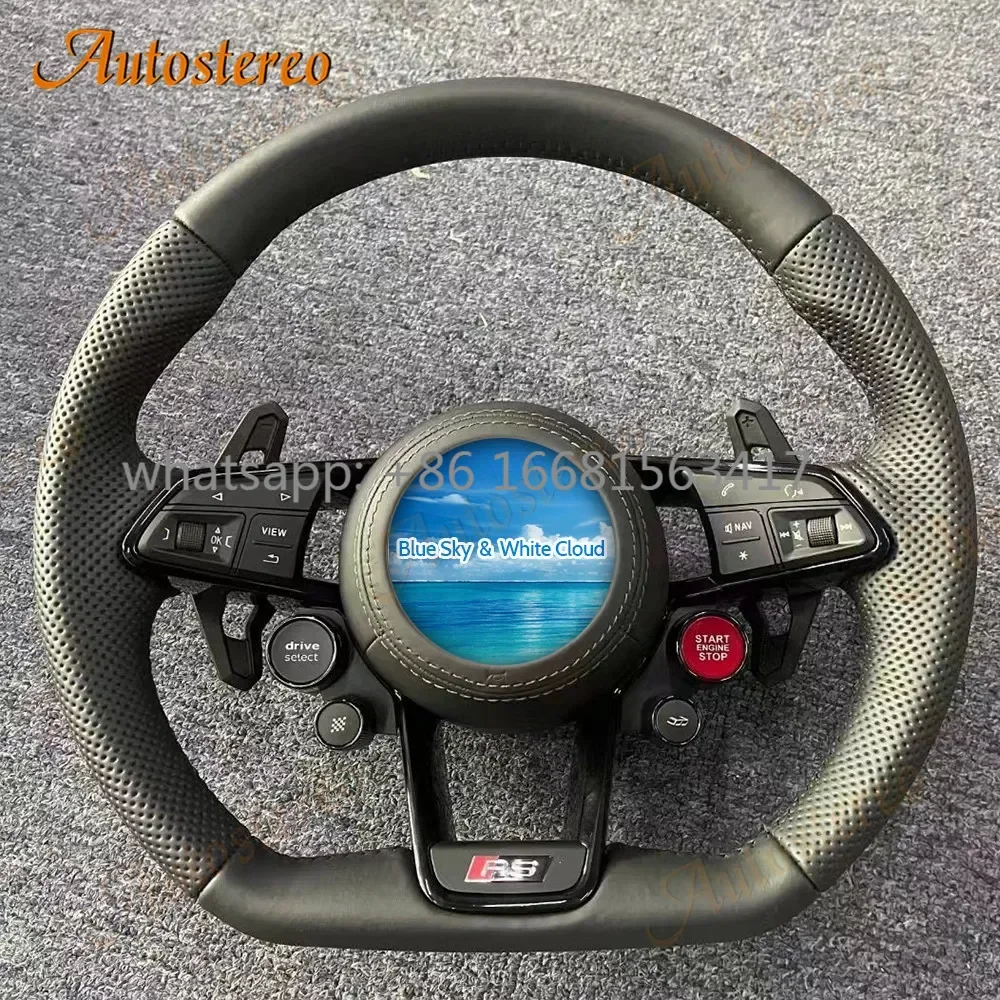 

Carbon Fiber Cow Leather Car Steering Wheel And Button For Audi A4L A5 A6L Q3 Q5L RS5 A7 Q2L Q7 TT Carbon Fiber Steering Wheel