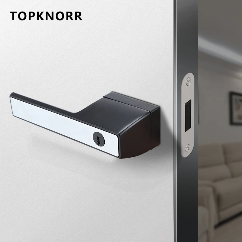 Imagem -04 - Modern Magnetic Fechadura da Porta Silenciosa com Chave Black Zinc Alloy Maçaneta da Porta Indoor Bedroom Door Lock Branco Minimalista Chave Ecológica