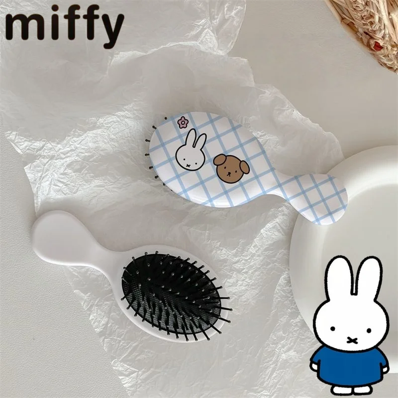 New Miffy rabbit sweet and cute creative cartoon pattern, simple and fashionable portable small anti-static massage cushion comb