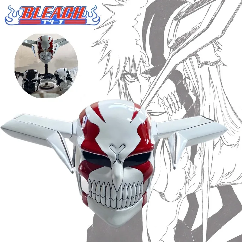 

Kurosaki Ichigo Hollowfication Final Form Mask Cosplay Anime Peripheral Glass Fiber Reinforced Plastics Custom Model Decoration