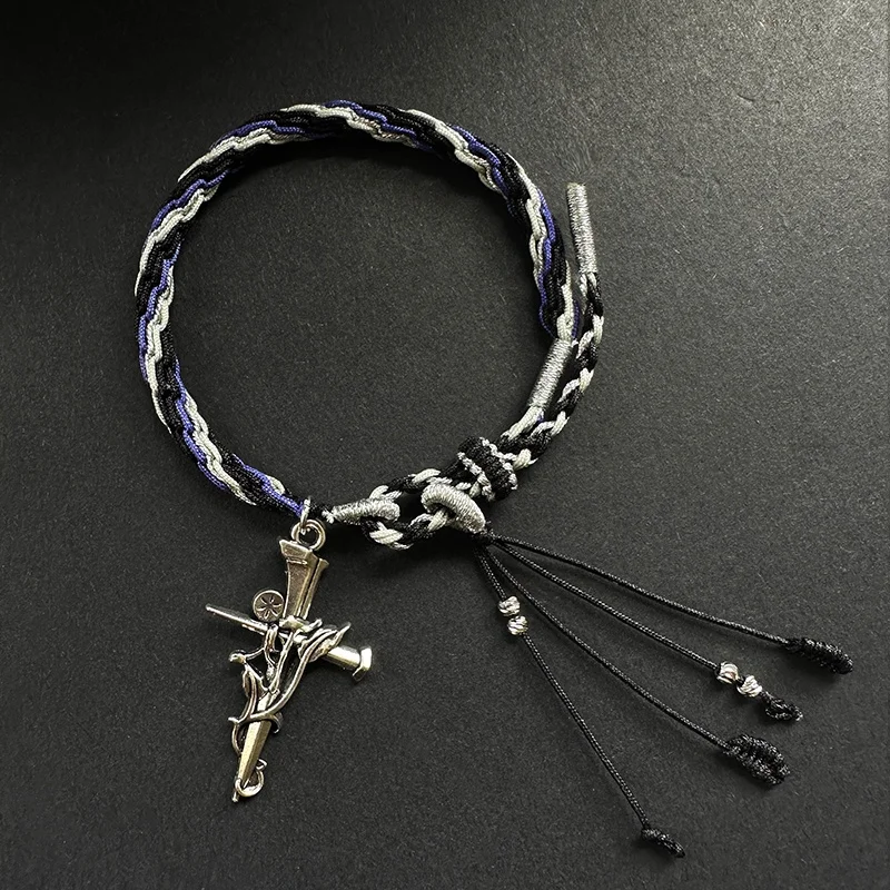 

Game Arknights Lappland Thorns SilverAsh Cosplay Prop Adjustable Rope Bracelet Jewelry Fans Birthday Gifts