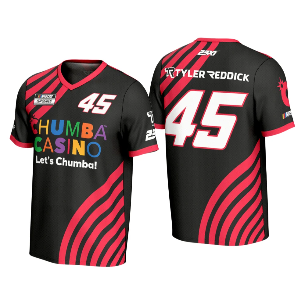 Motorsport Racing 2026 Season Tyler Reddick No. 45 Soccer Jersey Summer Unisex Breathable Athleisure T-Shirt for Men Women Kids