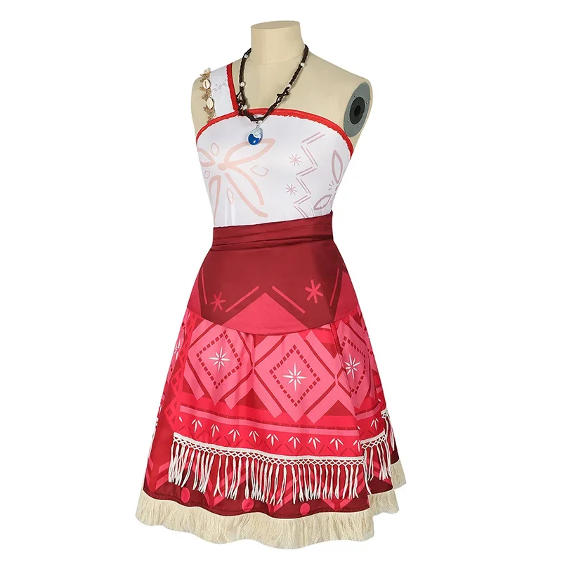Women  Halloween Carnival Party Role Play Costume for Adult Vaiana Princess Dresses Necklace Full Set Moana Cosplay Costume