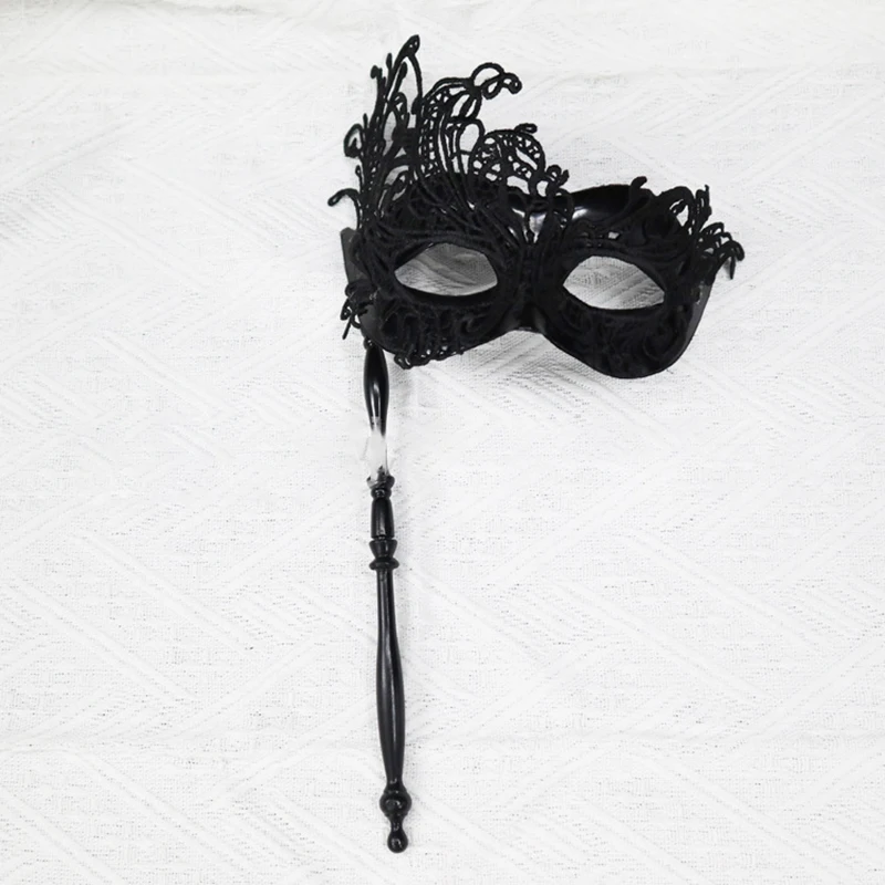 Masquerade Mask For Women Masquerade Mask With Holding Stick Mardi Gras Carnival New Year Prom Cosplay Party Accessories