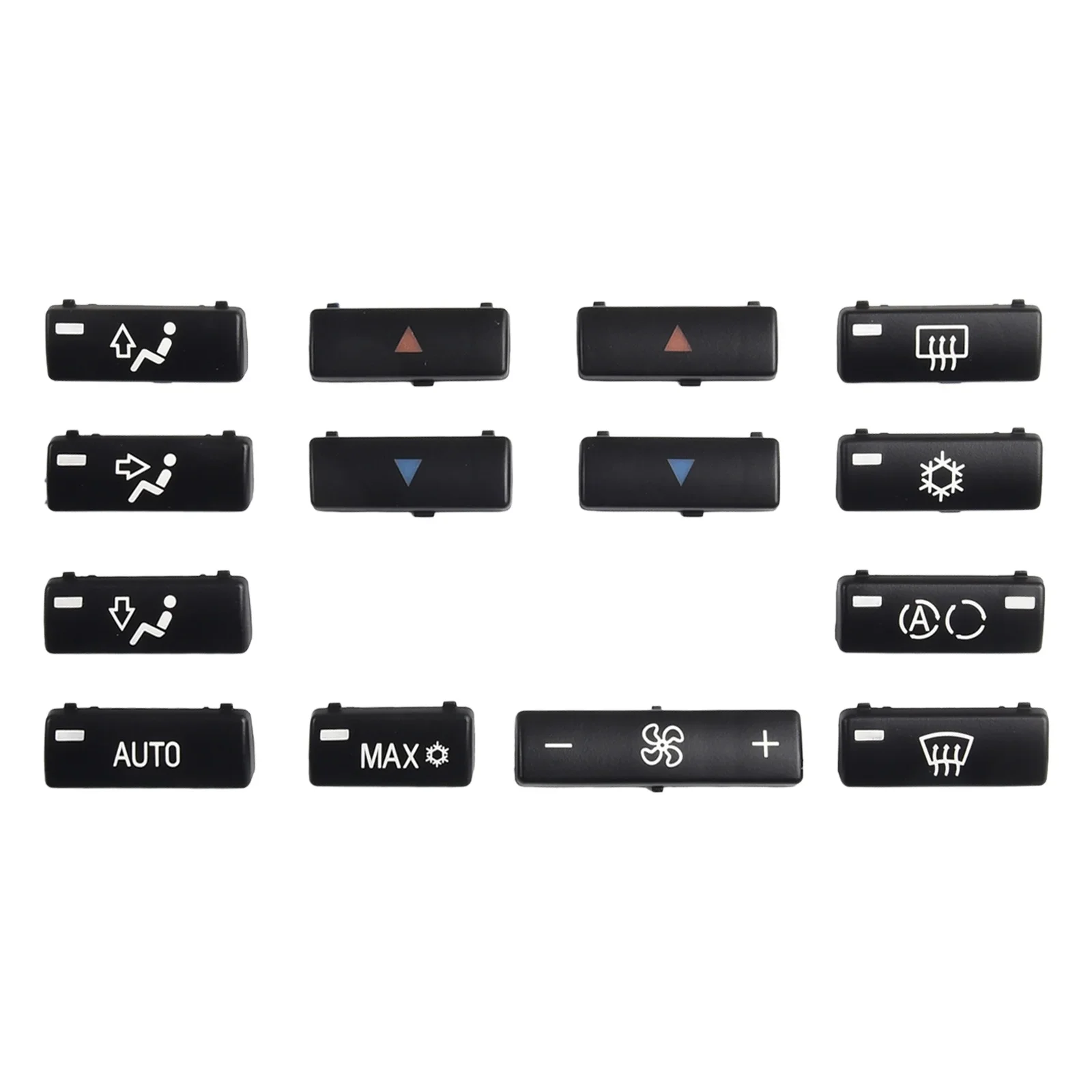 

A/Condition Key Cap Car Climate A C Control Panel 14pieces Auto Parts Black Car Accessories Plastic Replacement