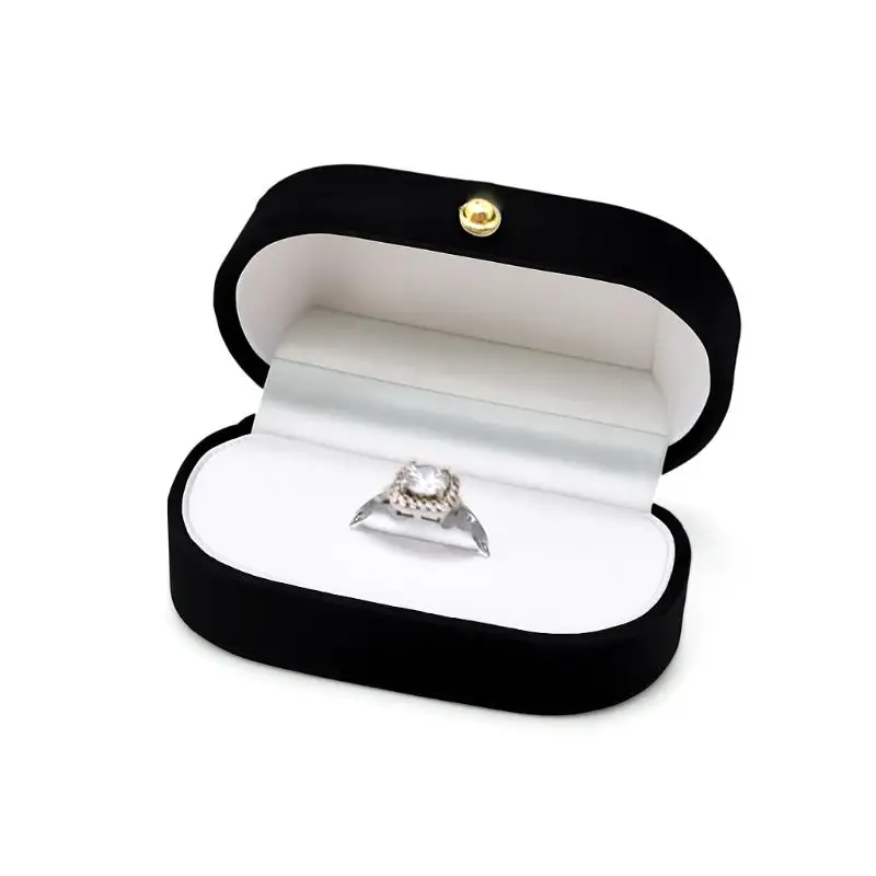 1Pc Mini Portable Felt Jewelry Storage Box Travel Organizer Small Case for Rings Earrings Tiny Jewelry Wedding Daily Use