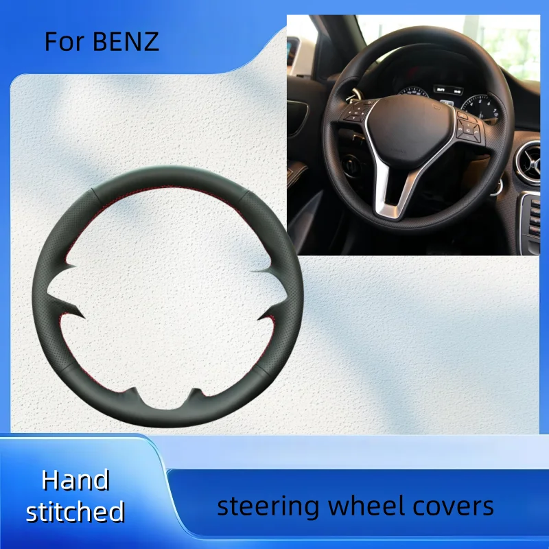 

Car Steering Wheel Cover Black MicroFiber Leather For Mercedes Benz A-Class 2013-2015 B-Class 2011-2014 CLA-Class B180 2012