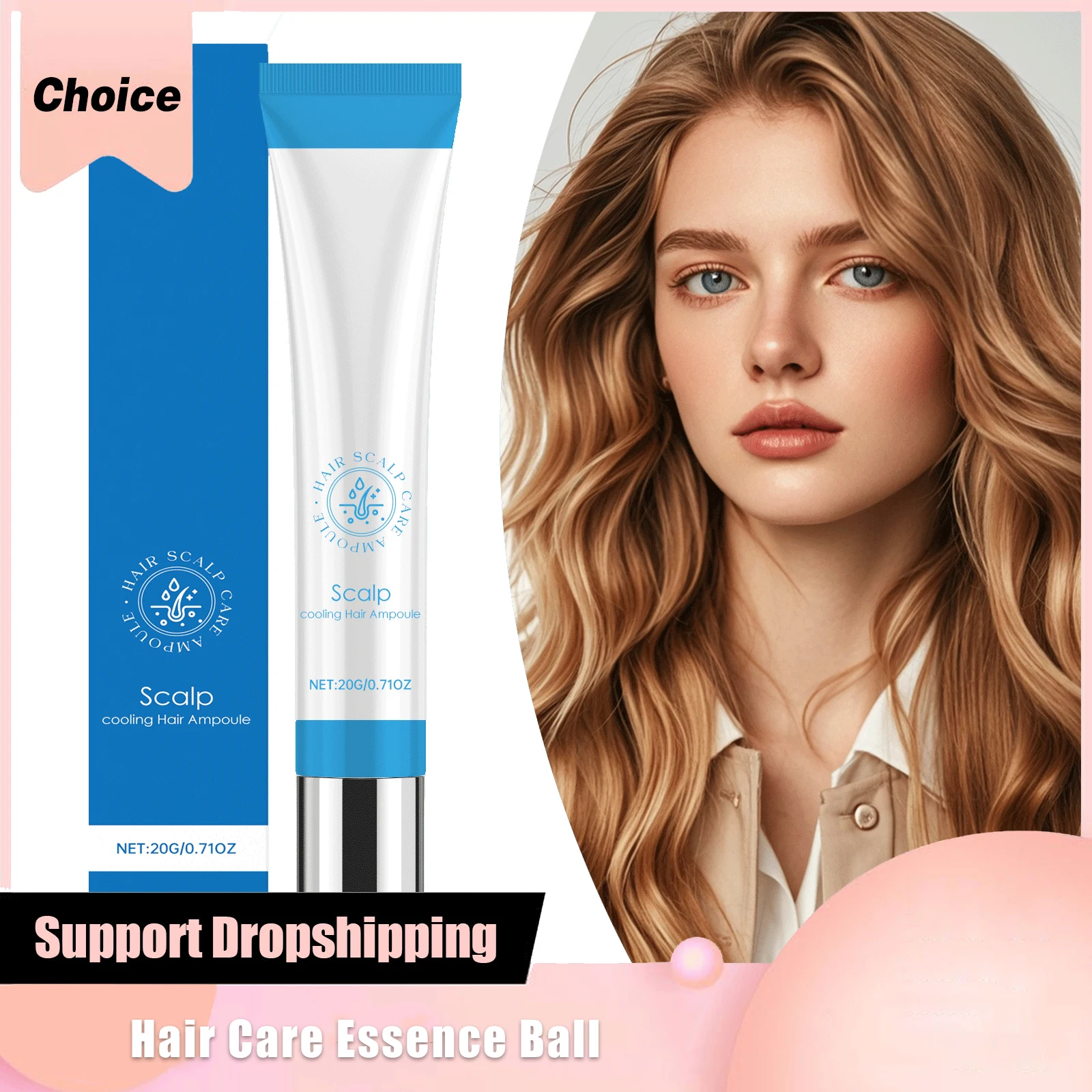 

Hair Ampoule Serum Scalpy Hair Growth Serum Roll on for Thicker Refreshing Scalp Treatment Reduces Breakage Hair Care Products