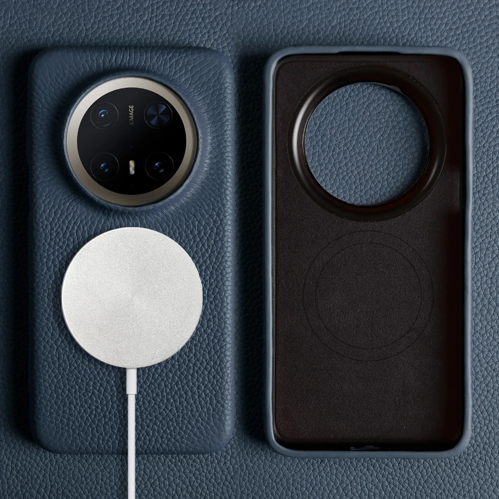 

Чехол с магнитным притяжением для Honor Magic 8 Pro Magic7 Huawei Mate 80 Pro Max Mate 70Pro Plus 60, чехол из воловьей кожи с мягкими краями