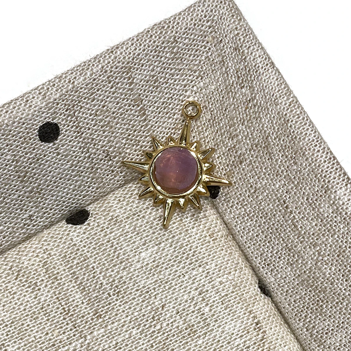 2 Stück DIY Kleiner Anhänger aus Naturstein Malachit Sonnenform Anhänger 17x20mm für Schmuckherstellung DIY Halskette Ohrringe Zubehör – Detail 6
