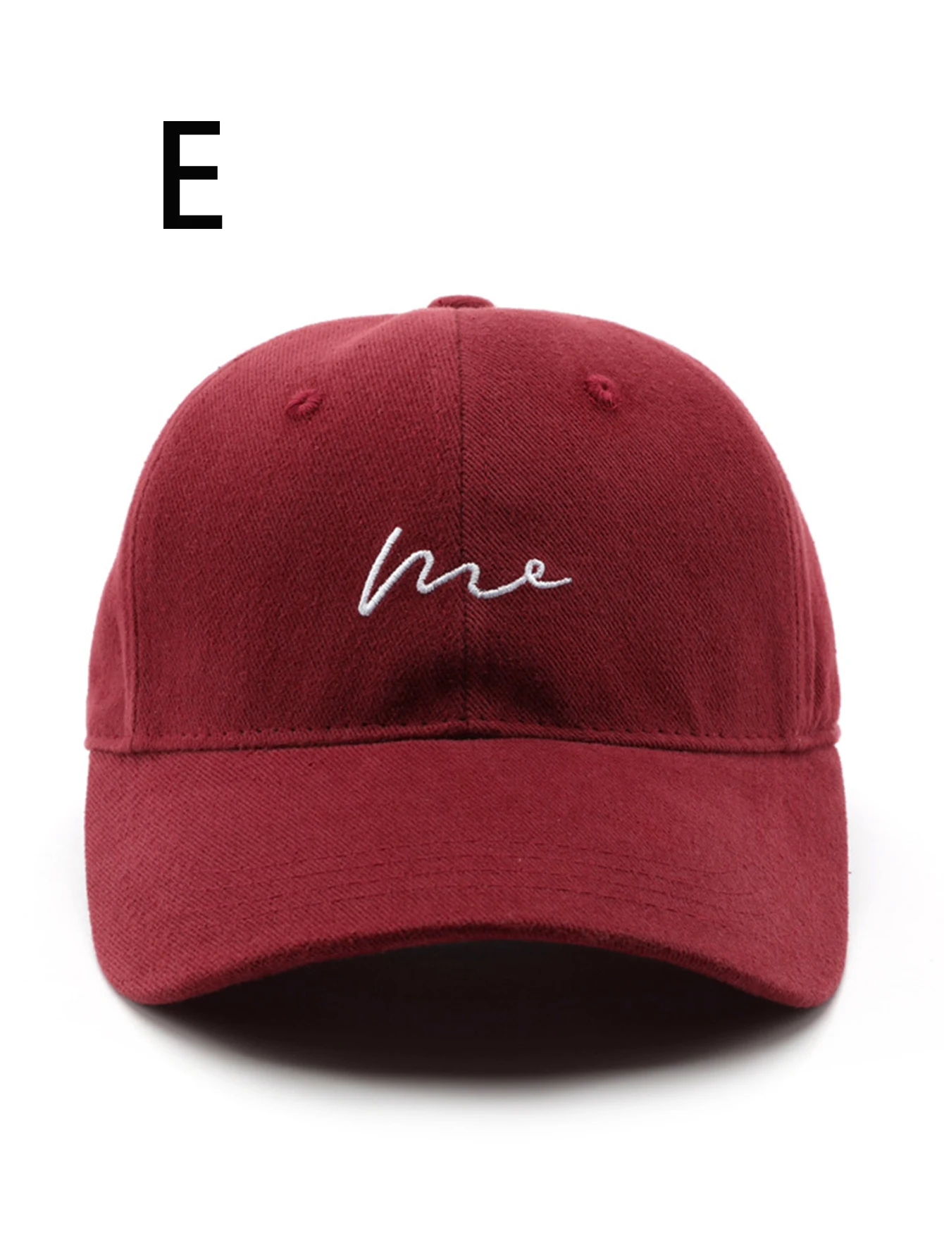 1 unisex all season fashionable pure cotton retro letter me baseball cap image 5