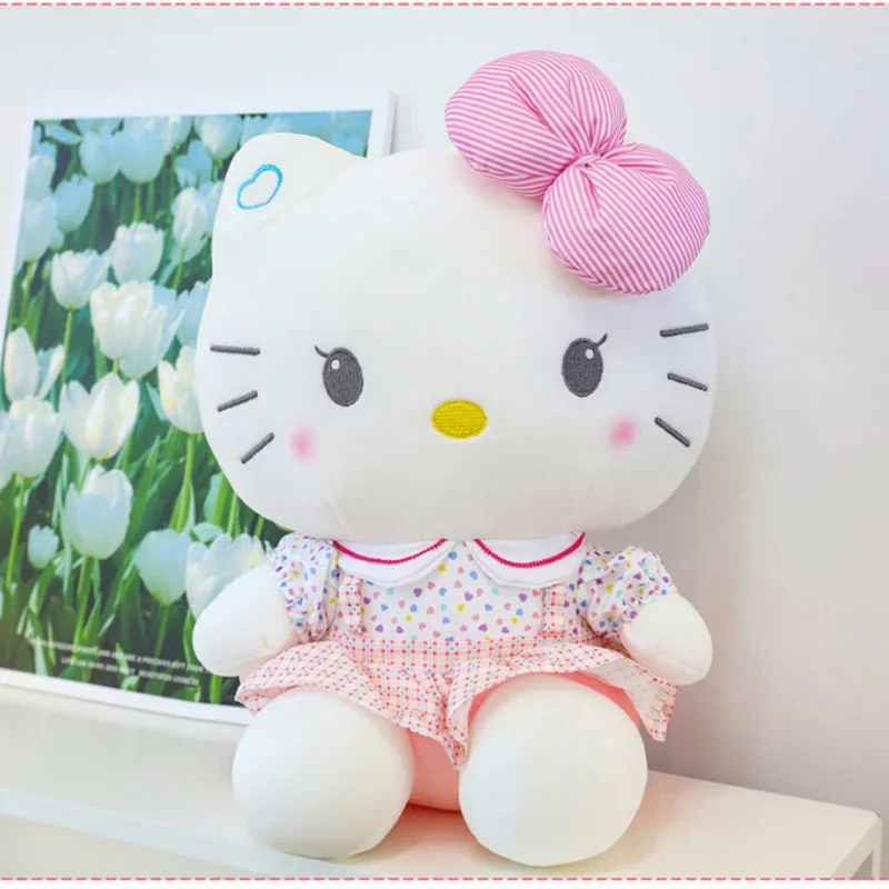 

55 см Kawaii Sanrio Hello Kitty плюшевые игрушки мягкие игрушки мультяшная плюшевая кукла животное милые плюшевые домашний декор подарки на день рождения для девочек