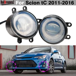 1 Pair 30W Car Front LED Glass Lens Fog Light Angel Eye DRL Daytime Running Lamp 12V For Scion tC 2011 2012 2013 2014 2015 2016