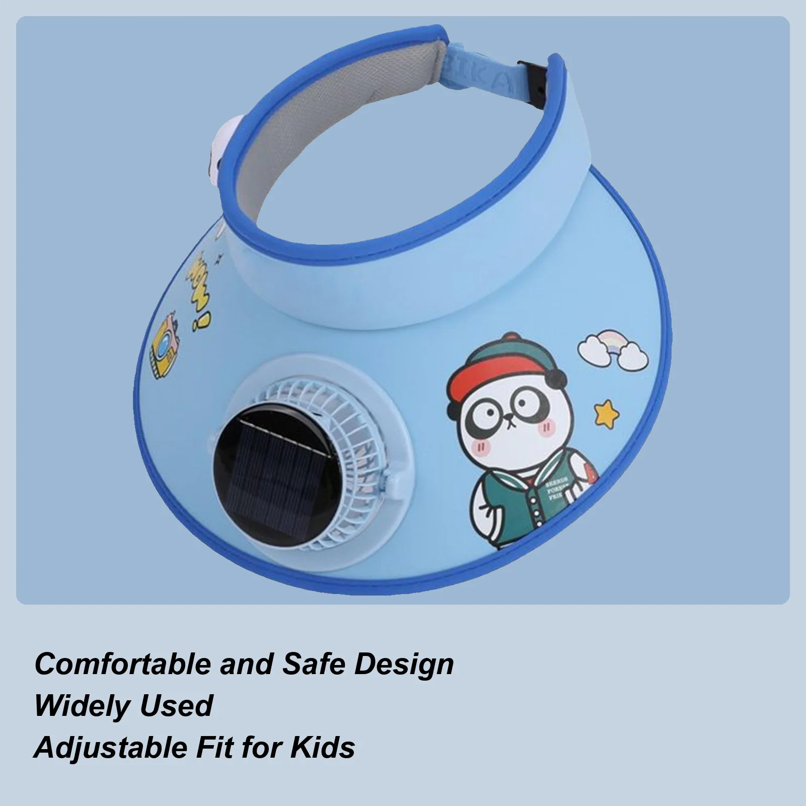 

Детская шляпа с веером UPF50 Солнцезащитный козырек с веером для детей Регулируемая пустая верхняя шляпа от солнца с защитой от ультрафиолета Головные уборы для детей от 3 до 12 лет