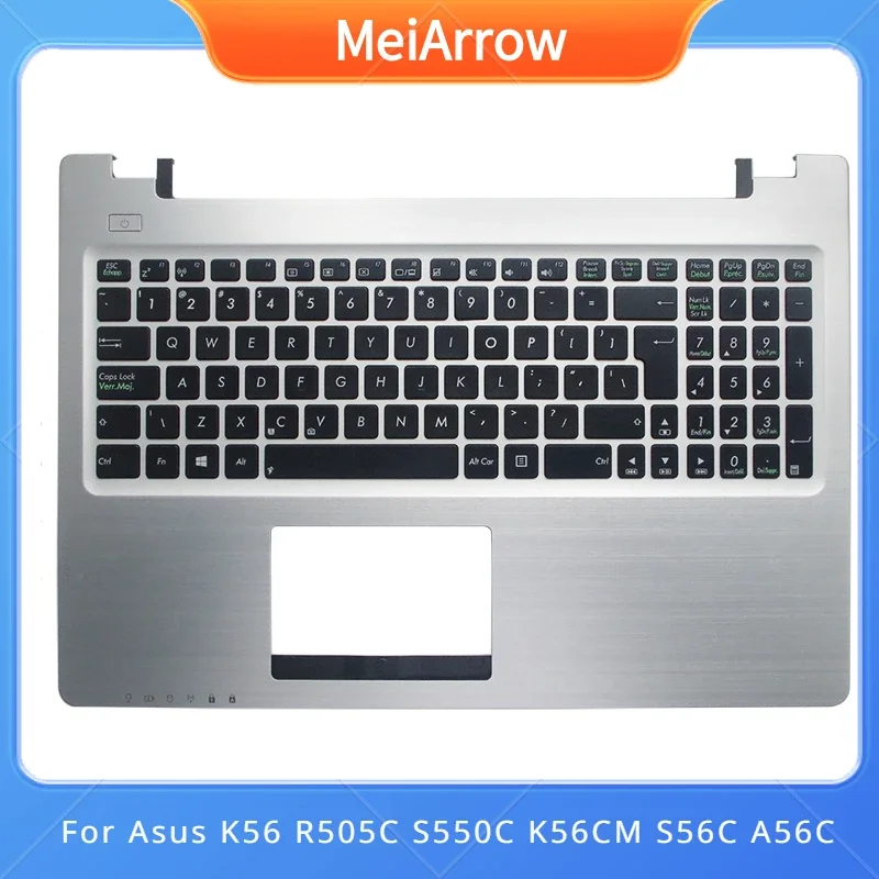 MEIARROW     New/org For ASUS R505C V550C K56CM S56C A56C K56C K56 palmrest UK Keyboard upper cover C shell