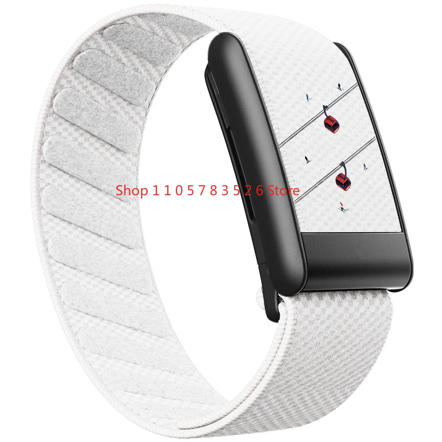 2026 Geeignet für WHOOP5.0/MG Nylon-Druckarmband mit schwarzem U-förmigem Rahmen, silbernem U-förmigem Rahmen und goldenem U-förmigem Rahmen. – Detail 10