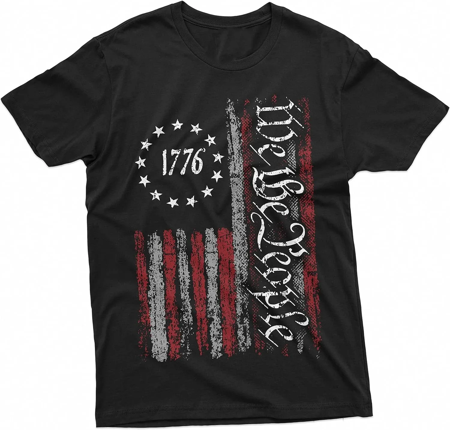 The People Tee Shirt 1776 Independence Day 4th of July USA Graphic T Shirt Flag T-Shirt High Quality O-Neck Tshirt Short Sleeves