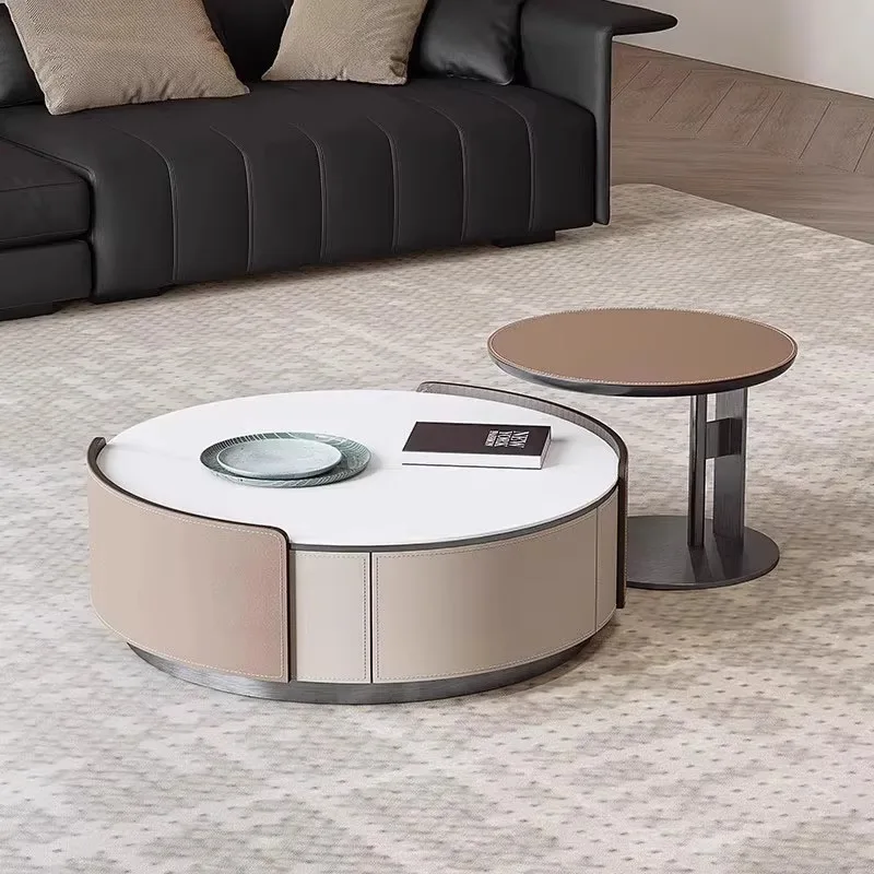 Luxury Modern Coffee Tables Round Multifunction Floor Italian Tea Table Storage Bauhaus Salon Stolik Kawowy Home Furniture