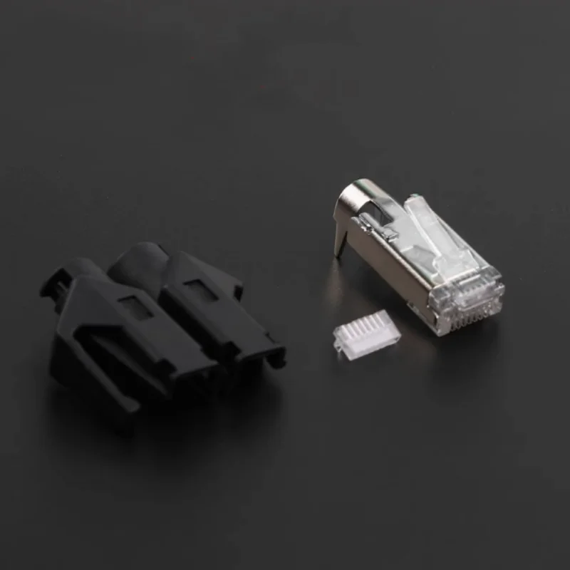 

20pcs Taiwang HRS Super Category 6 Shielded Crystal Head Cat6aRJ45 Industrial Ethercat with Tail Clip