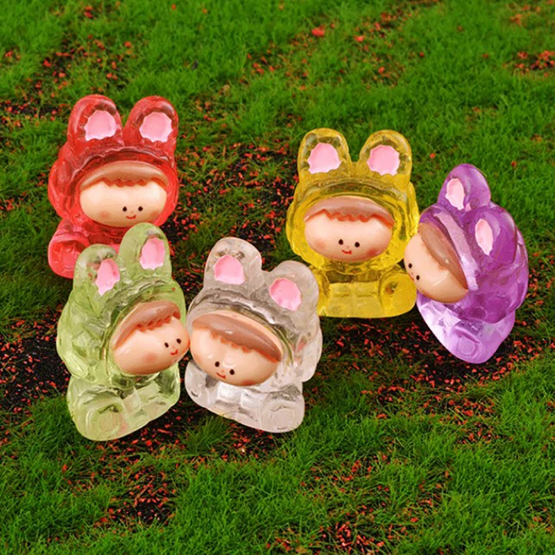 5pcs Colorful Rabbit Series Blind Box Figure Desktop Ornament Girl Gift Toys Guess Bag