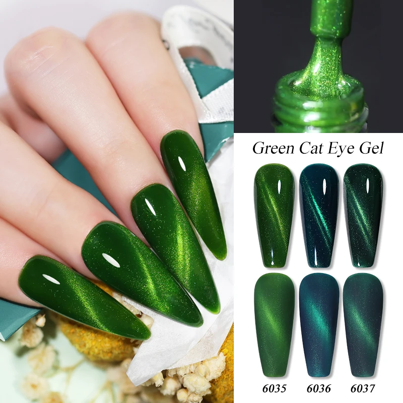 NAILCO 10ml Cat Eye Gel Polish Magic Magnetic Stick Cat Eye Gel Nail Soak Off UV Manicure Chameleon Gel Crystal Cat Eye Polish