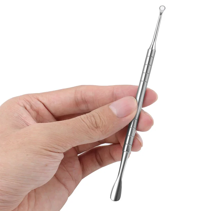 Russian Nail Double-ended Beveled Head Cuticle Pusher Remover Stainless Steel Manicure Sticks Cuticle Remover Nail Art Tool