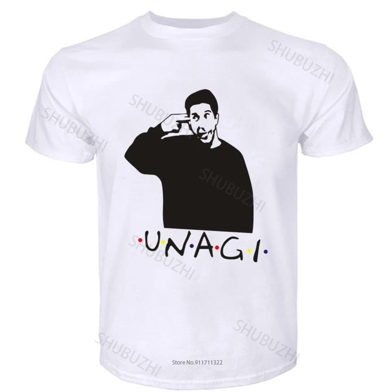 Camiseta de algodón para hombre, camisetas de la serie de televisión Friends Ross Unagi, camiseta divertida de regalo con estampado de Tumblr, camiseta única Unagi, nueva camiseta de moda